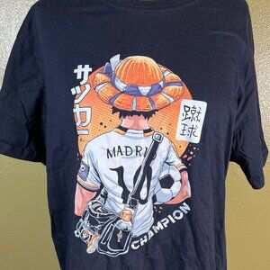 Friking Men’s Black T-Shirt Madrid Champion XL